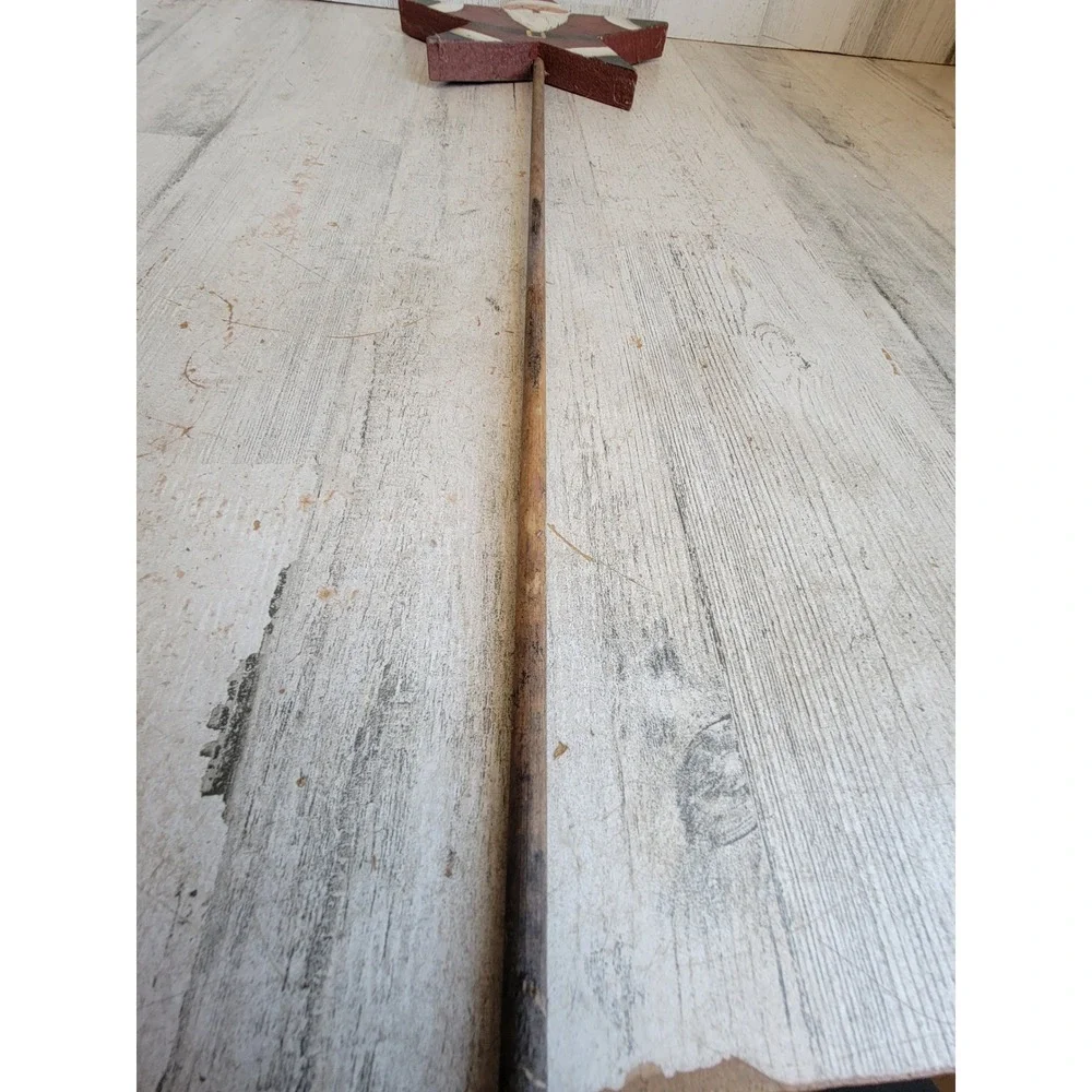 Vintage wooden star Santa Claus lawn decor Xmas unique Kris Kringle home
